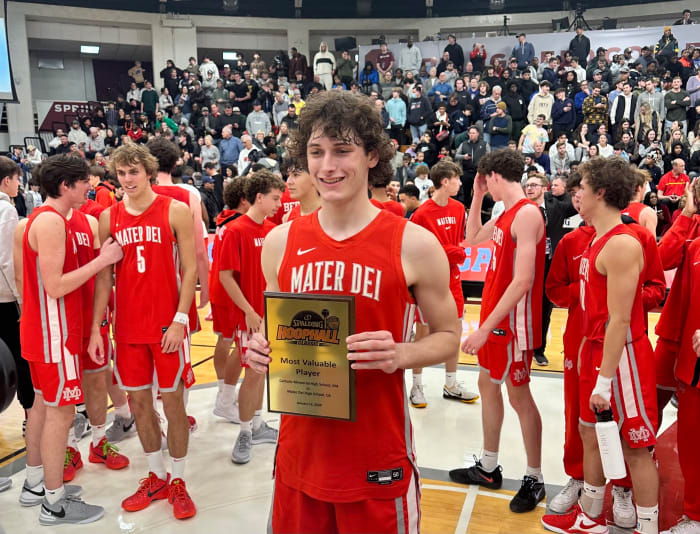 Mater Dei's Brannon Martinsen wins MVP at the Hoophall Classic in Springfield, Mass.
